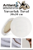 Kare Yuvarlak ve Altıgen Tuval 30 cm 1 Paket 30x30 cm Arkadan Zımbalı Astarlı Resim Tuvali Akrilik Yağlı Boya Altıgen - 3