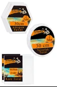 Kare Yuvarlak ve Altıgen Tuval 30 cm 2 li 1 Paket 30x30 cm Arkadan Zımbalı Astarlı Resim Tuvali Akrilik Yağlı Boya - 1