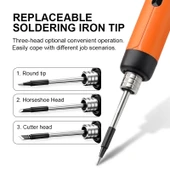 USB 5V 8W Sıcaklık Ayarlı USB Kalem Havya Seti thumbnail 4