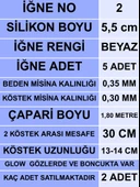 Eagenset Silikon Balıklı Çapari 5.5 Cm (2 Adet) Silikon At Çek Takımı Beyaz Fosforlu Glow Gözler ve Fosforlu Glow Boncuklu thumbnail 4