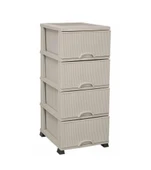 Omnipazar ELF-N293 Nostalji Plastik Mutfak Komidin Sebzelik 4 Katlı - 6