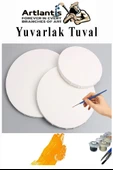 Kare Yuvarlak ve Altıgen Tuval 30 cm Fanart 12 Renk 12 ml Tüp Akrilik Boya Şövale 1 Paket Arkadan Zımbalı 30x30 cm Tuval - 5