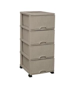 Omnipazar ELF-N293 Nostalji Plastik Mutfak Komidin Sebzelik 4 Katlı - 4