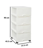 Omnipazar ELF-N293 Nostalji Plastik Mutfak Komidin Sebzelik 4 Katlı - 9