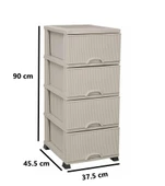 Omnipazar ELF-N293 Nostalji Plastik Mutfak Komidin Sebzelik 4 Katlı - 7