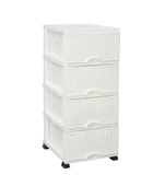 Omnipazar ELF-N293 Nostalji Plastik Mutfak Komidin Sebzelik 4 Katlı - 8