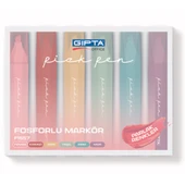 Gıpta Fosforlu Markor-pıckpen 6 Lı Set F1557 - 1