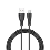 Joyroom S-M405 2.4A Mikro Şarj ve Data Kablosu PVC 2M Siyah - 1