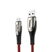 Joyroom S-M411 Sharp Serisi Mikro USB Şarj ve Data Kablosu 1.2 M Kırmızı - 1