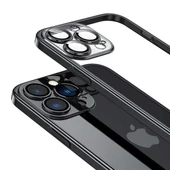 İphone 14 Pro Max Darbe Emici Şeffaf Kenarları Renkli Sert Lazer Lensli Kılıf - 2