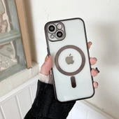 İphone 13 Magsafe Uyumlu Parlak Lazer Telefon Kılıfı thumbnail 4