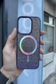 İphone 15 Pro Kılıf Diamont MagSafe Hologramlı Kapak thumbnail 4