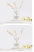 3 Tek Adet 3 Model Aromaterapi Koku Dağıtıcı Rattan Şişe Ahşap Difüzör Çubuk (Spiral-Yaprak-Dalgalı) - 3