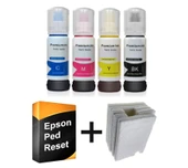 Epson L1110 L3100 L3110 L3150 L3210 L3250 L3252 L3256 L3260 Serisi Mürekkep + Atık Mürekkep Tank Süngeri Ped + Sınırsız reset Programı Starprint - 2