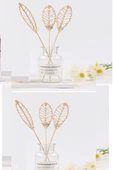 3 Tek Adet 3 Model Aromaterapi Koku Dağıtıcı Rattan Şişe Ahşap Difüzör Çubuk (Spiral-Yaprak-Dalgalı) - 4
