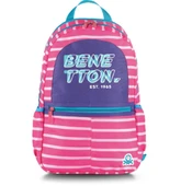 Benetton Sırt Çantası Pembe Kod:03752 Okul Çantası Lisanslı Orijinal - 1