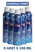 She Women Deodorant Angel 150 ml 5 Adet - 1
