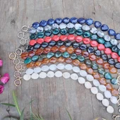 Akrilik Boncuklu Çanta Sapı Oval Boncuk ( 1 Adet ) - 5