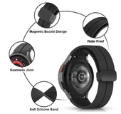 Samsung Galaxy Watch 4/5/6 Serisi Yeni Manyetik Klipsli Silikon Saat Kordonu - 1