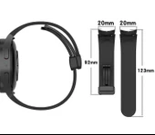Samsung Galaxy Watch 4/5/6 Serisi Yeni Manyetik Klipsli Silikon Saat Kordonu - 5
