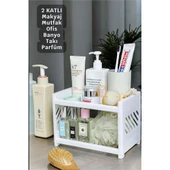 ModaCar Organizer 2 Katlı Raf Mutfak Rafı Banyo Ofis Masa Rafı - 1