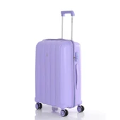 MÇS Bavul Büyük ve Orta 2li Set Kırılmaz Silikon Valiz V305 Lila thumbnail 6