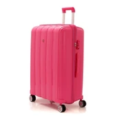 MÇS Bavul Büyük ve Orta 2li Set Kırılmaz Silikon Valiz V305 Fuşya thumbnail 6