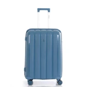 MÇS Bavul Büyük ve Orta 2li Set Kırılmaz Silikon Valiz V305 SkyBlue thumbnail 6
