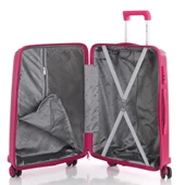 MÇS Bavul Büyük ve Orta 2li Set Kırılmaz Silikon Valiz V305 Fuşya thumbnail 5