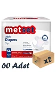 Metset Ekonomik Bel Bantlı Yetişkin Hasta Bezi 5,5 Damla XLarge En Büyük Boy 30'lu 2 Paket 60 Adet - 1
