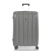 MÇS Bavul Büyük ve Orta 2li Set Kırılmaz Silikon Valiz V305 Gri - 2