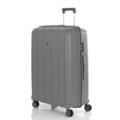 MÇS Bavul Büyük ve Orta 2li Set Kırılmaz Silikon Valiz V305 Gri - 5
