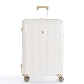 MÇS Bavul Büyük ve Orta 2li Set Kırılmaz Silikon Valiz V305 Kemik/Şampanya thumbnail 5