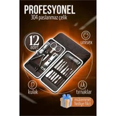 ModaCar Manikür Seti Pedikür Kulak Yüz Bakım Kiti Profesyonel 304 Çelik Krom - 1