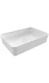 Bocchi Sottile Slim Tezgahüstü Lavabo 55X38 Beyaz 1476-001-0125 - 1