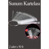 ModaCar Protez Tırnak Sunum Kartelası ŞEFFAF 100 LÜ - 1