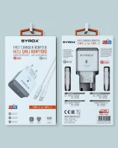 Syrox 3.0A Type-C to Type-C Hızlı Şarj & Data Kablosu PD18T - 1