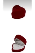 Arteks Teknik Yüzük Kutusu Güllü Kalp Bordo - 1