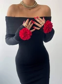 Livora Gül Detay Elbise - 3