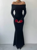 Livora Gül Detay Elbise - 2
