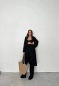KRINKIL BÜSTİYER-PANTOLON-KİMONO TAKIM - Siyah - 3