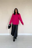 Fuşya Poplin Gömlek - 2