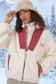 5194 Peluş Mont Ceket - Kiremit - 1