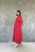 Fuşya Kuşaklı Midi Kaban - 2