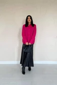 Fuşya Poplin Gömlek - 3