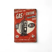 Metal Dekor Levha Gas Station - 1