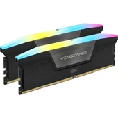 CORSAIR 32GB (2X 16GB) DDR5 6000MHZ CL30 RGB DUAL KIT PC RAM VENGEANCE RGB CMH32GX5M2B6000Z30K - 1