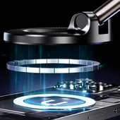 360 Derece Dönebilen Vakum Özellikli Magnetik Araç İçi Telefon Tutucu thumbnail 4