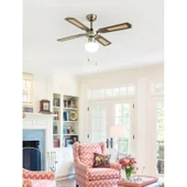 Dlc Poyraz Bakır Motor Lambalı 4 Kanatlı 107cm Tavan Vantilatörü Ahşap thumbnail 3