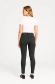 Kadın Skinny Fit Dar Paça Likralı Antrasit Jean Pantolon - 1